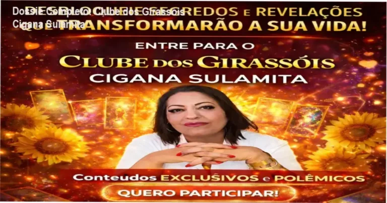 Interface de acesso ao Clube dos Girassóis da Cigana Sulamita com guias de orientações espirituais