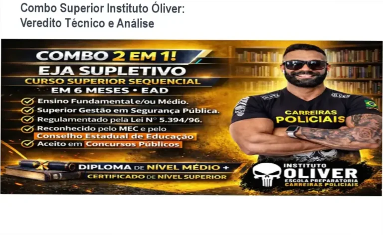 Interface do Combo Superior Sequencial e Tecnólogo do Instituto Óliver para formação em concursos