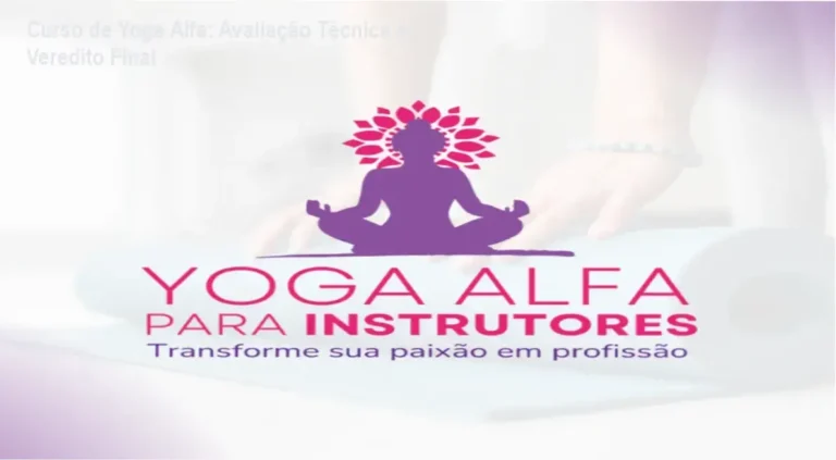 Interface do Curso de Yoga Alfa apresentando módulos de meditação e posturas para iniciantes