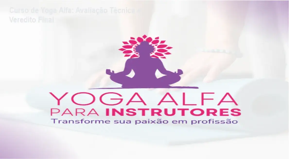 Interface do Curso de Yoga Alfa apresentando módulos de meditação e posturas para iniciantes