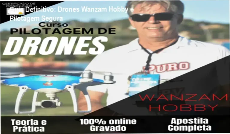 Especialista Wanzam Hobby demonstrando pilotagem de drones em guia tutorial técnico