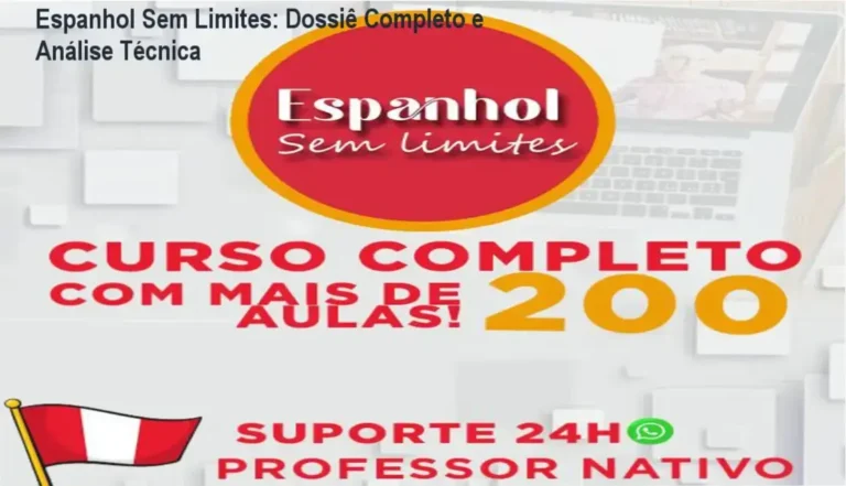 Interface do curso Espanhol Sem Limites com guia de estudos para fluência
