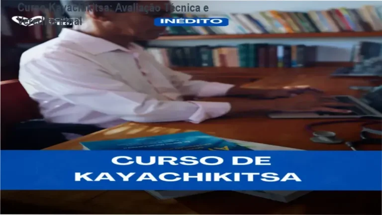 Material de estudo do Curso Kayachikitsa focado em diagnóstico e tratamento ayurvédico