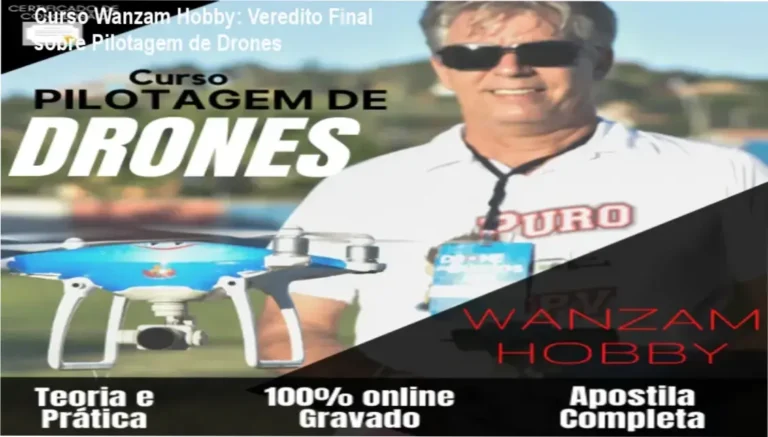 Curso Pilotagem de Drones Wanzam Hobby bastidores e funcionamento do treinamento