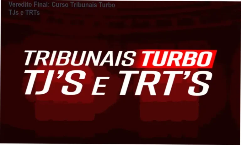 Interface de estudo e guia do Curso Tribunais Turbo para concursos de TJs e TRTs