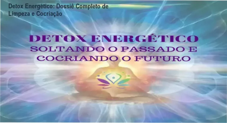 Infográfico detalhando as etapas do curso Detox Energético para limpeza de chakras e corte de laços negativos