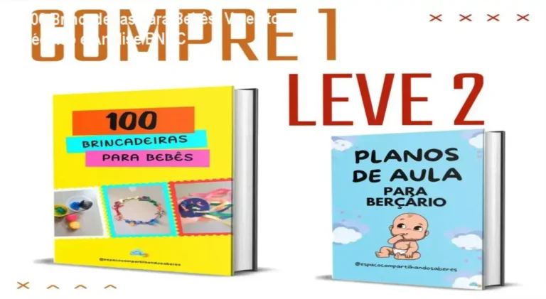 E-book 100 Brincadeiras para Bebês da Dra. Adrinelly Lemes: visão interna do material pedagógico