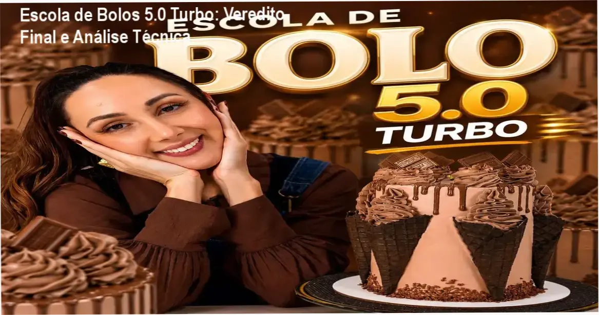 Visão geral do curso Escola de Bolos 5.0 Turbo com módulos de confeitaria e marketing