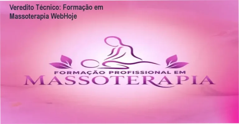 Formação em Massoterapia WebHoje: visão interna da plataforma e módulos de ensino