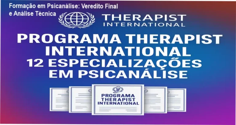 Formação Internacional em Psicanálise Therapist University: visão interna da plataforma e módulos
