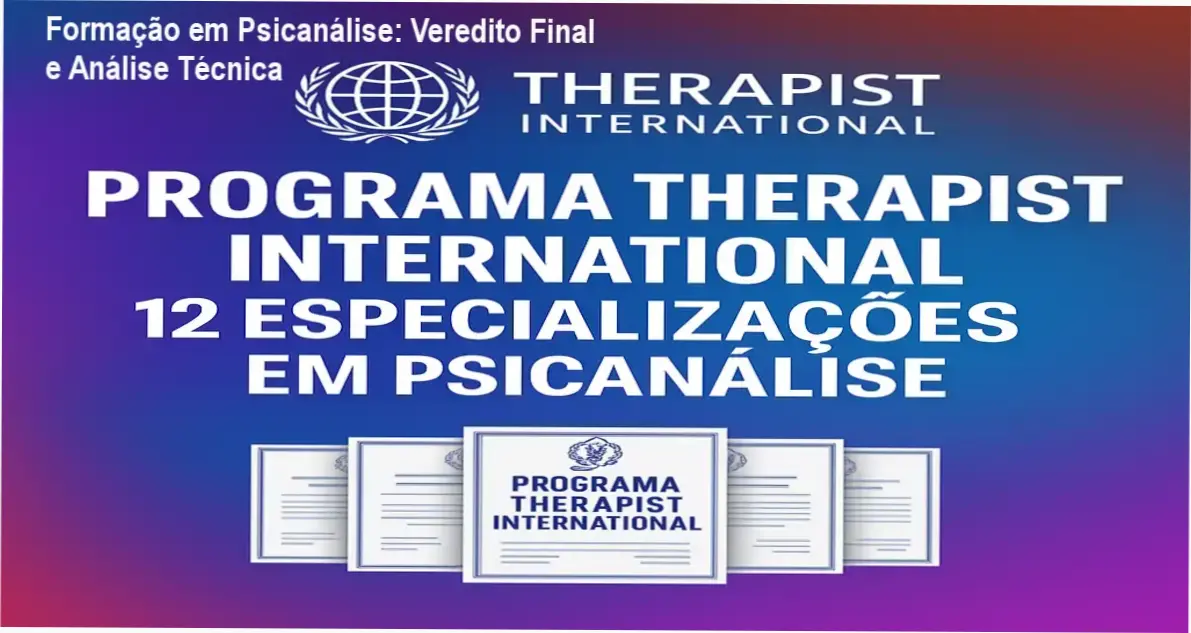 Formação Internacional em Psicanálise Therapist University: visão interna da plataforma e módulos