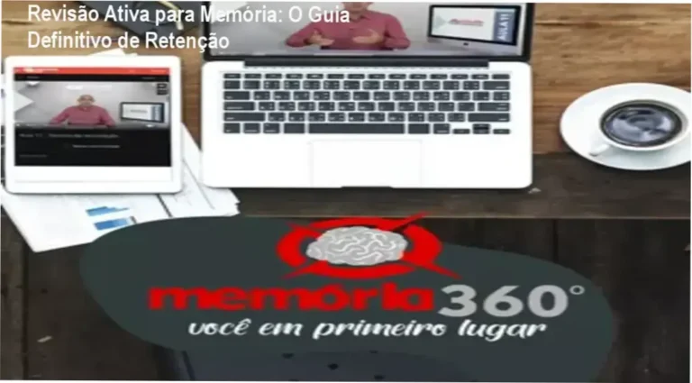 Estudante aplicando técnicas de revisão ativa para potencializar a memória e retenção