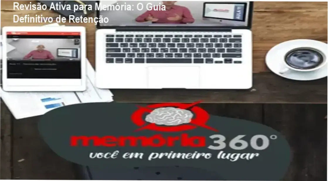 Estudante aplicando técnicas de revisão ativa para potencializar a memória e retenção