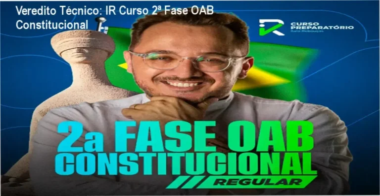 Interface do treinamento IR Curso para 2ª Fase OAB Direito Constitucional com guia de estudos