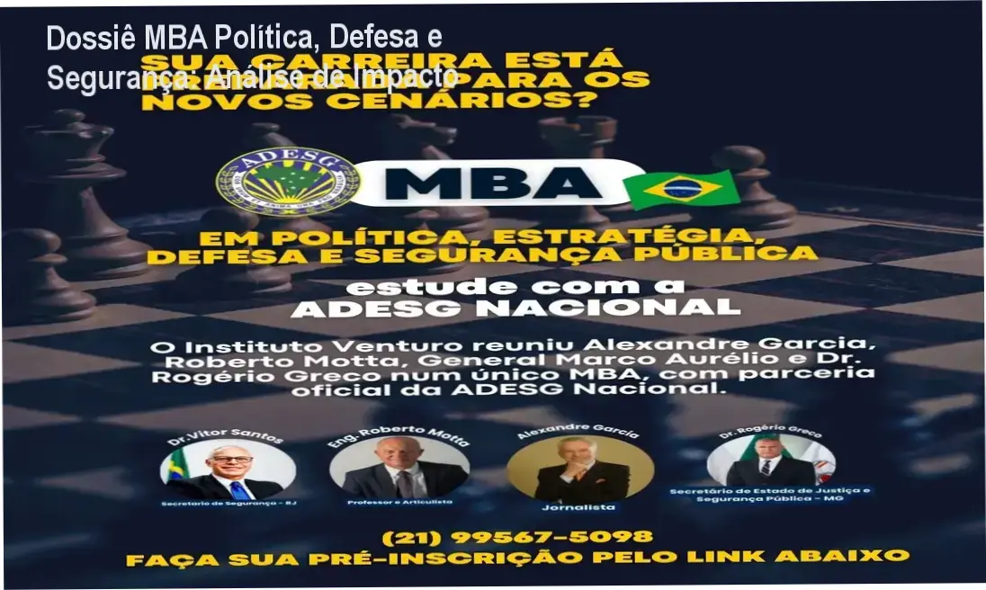 MBA em Política, Estratégia, Defesa e Segurança Pública - Visão interna da plataforma e conteúdo