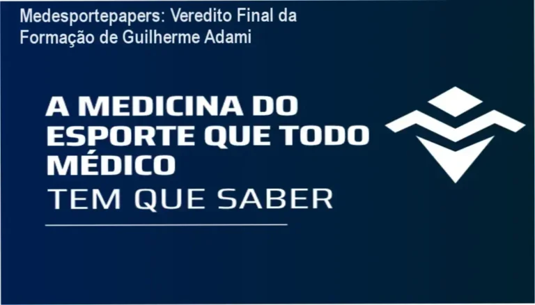 Visão geral do curso Medesportepapers de Medicina do Esporte do Dr. Guilherme Adami para médicos