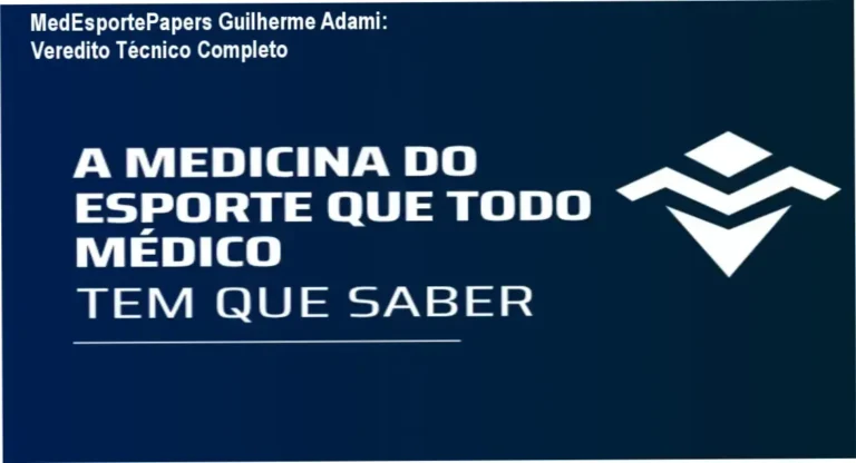 MedEsportePapers Guilherme Adami: visão interna da plataforma e módulos de medicina do esporte